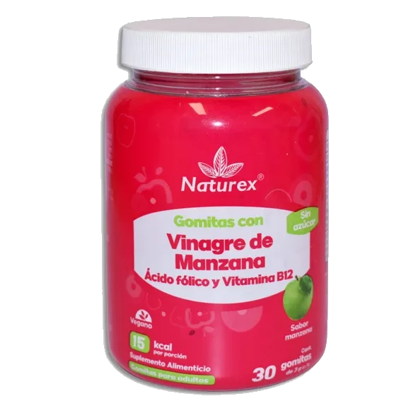 GOMITAS CON VINAGRE DE MANZANA 30GOM