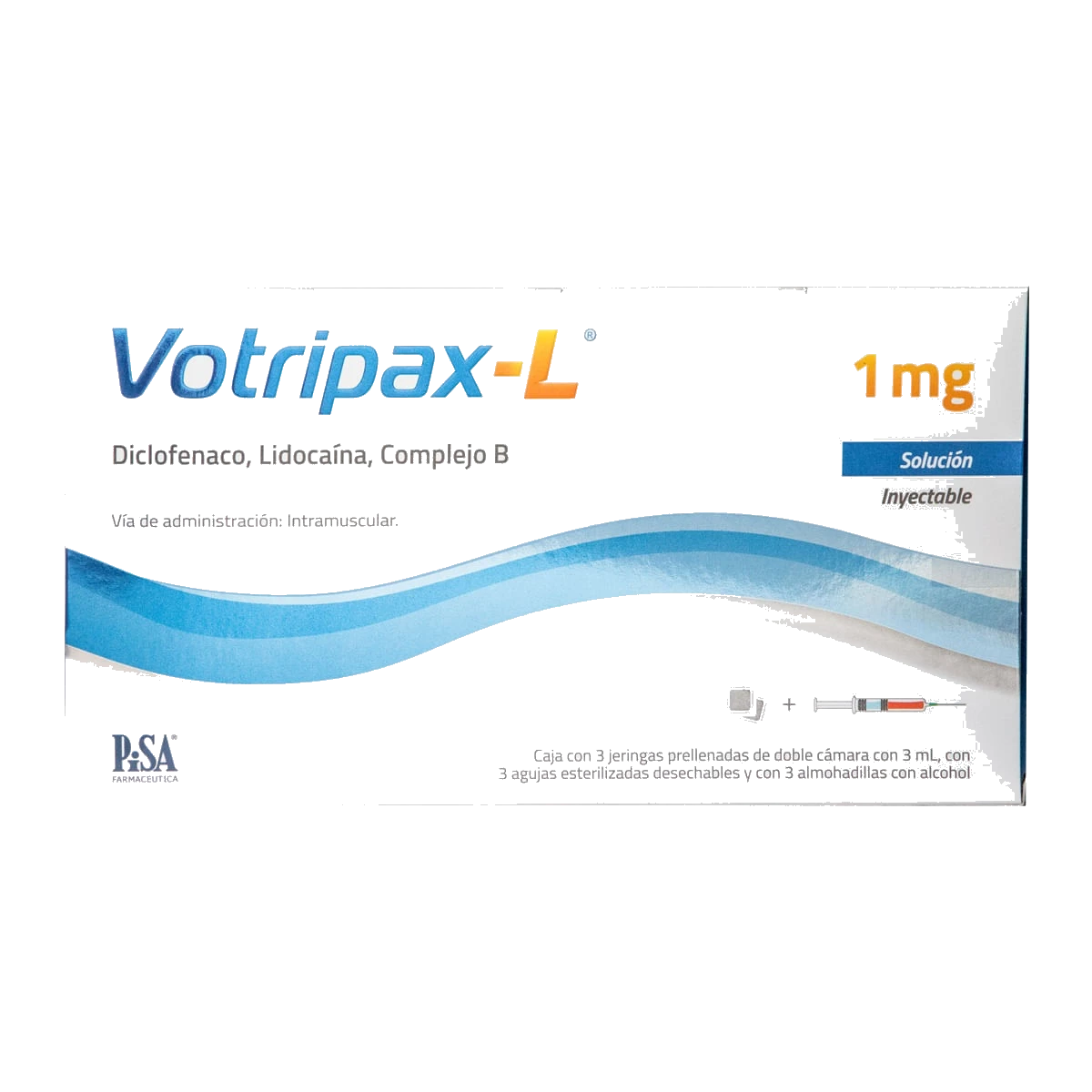 VOTRIPAX-L 1MG CJA C/3 JGAS PRELL 3ML DC