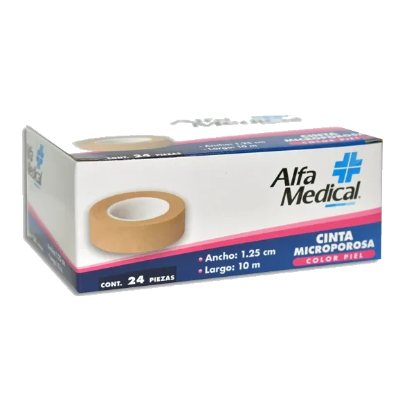CINTA MICROPOROSA PIEL ALFA MEDICAL 1.25CMX10M