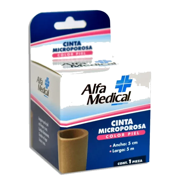 CINTA MICROPOROSA PIEL ALFA MEDICAL 5CMX5M