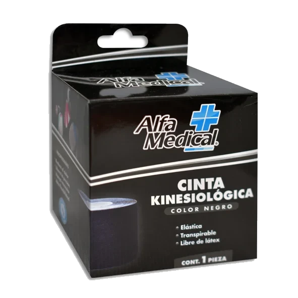 CINTA KINESIOLOGICA 5CM X5M NEGRO