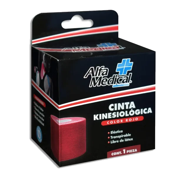 CINTA KINESIOLOGICA 5CM X5M ROJO