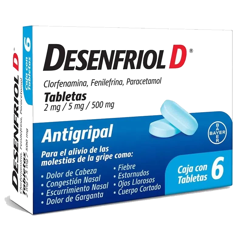 Desenfriol-D 2/5/500 Mg 6 Tabletas