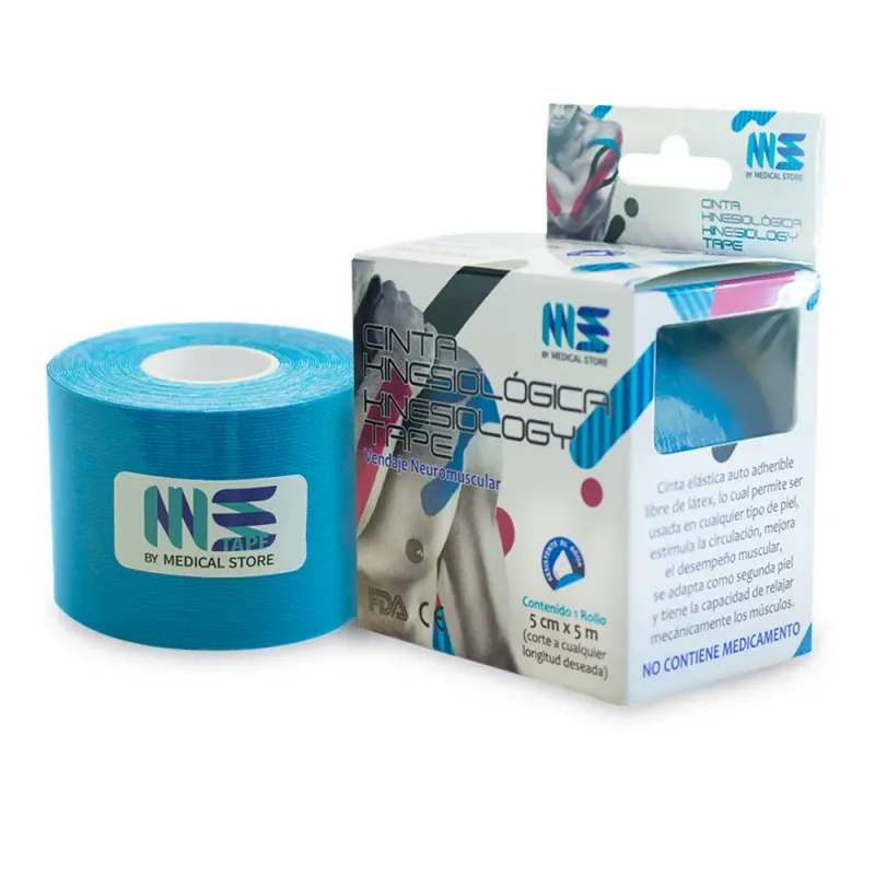 Cinta Medical Kinesi Azul 5 Cm X 5 M