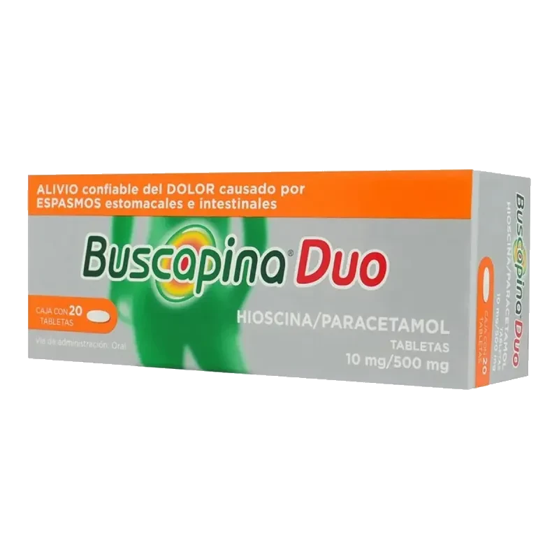 Buscapina Duo Alivia Dolor De Panza 10 Mg 20 Tabletas