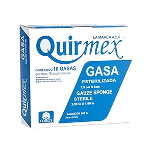 GASA ESTERILIZADA 7.5X5CM QUIRMEX