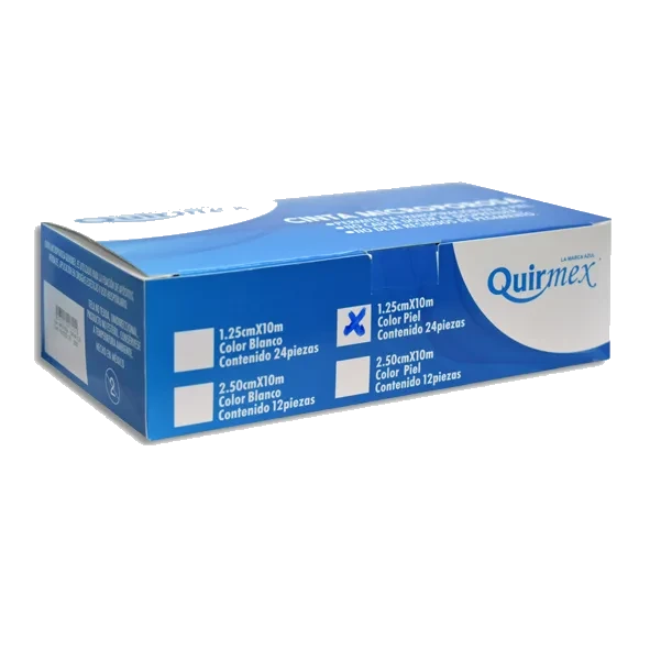 CINTA MICROPOROSA PIEL QUIRMEX 1.25CMX10M