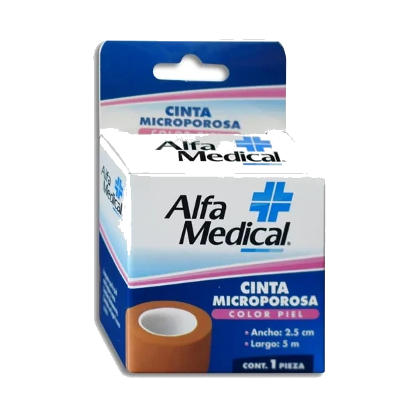CINTA MICROPOROSA PIEL ALFA MEDICAL 2.5CMX5M