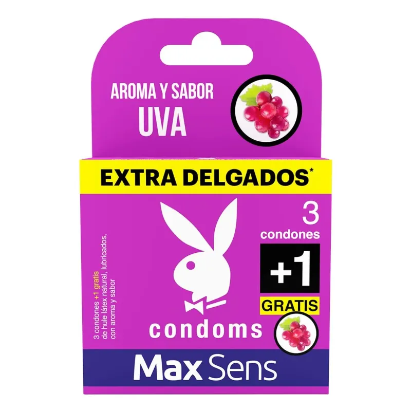 PLAYBOY CONDOMS MAXSENS UVA 3PZS