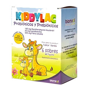 KIDDYLAC 6 SOBRES 180/20/500MG/ 5 G