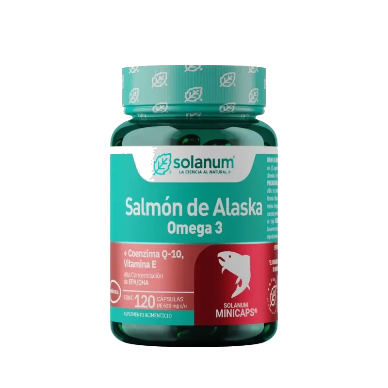 Solanum Omega 3 Salmón + Vitamina E + CoQ 120 Cápsulas