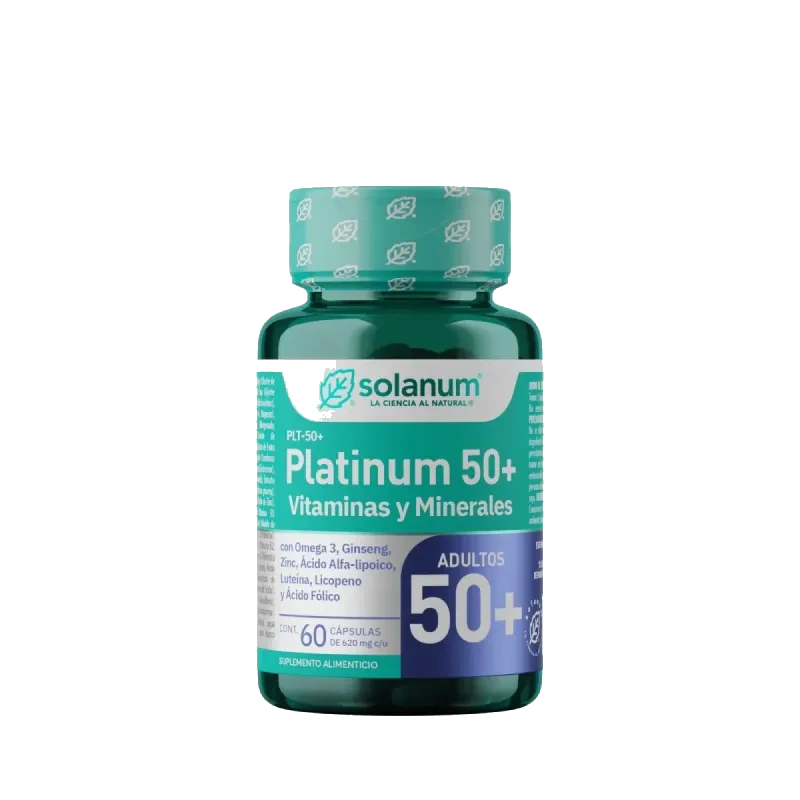 SOLANUM PLATINUM 50+ VITAMINAS Y MINERALES 620MG CAP C/60 *SLN*