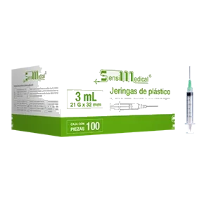 JERINGA 3ML (VERDE) 21GX32MM 100PZS