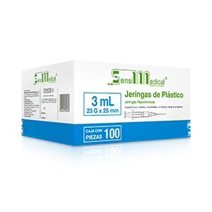 JERINGA 3ML (AZUL) 23GX25MM 100PZS