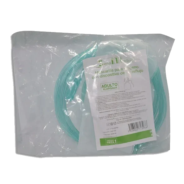 MASCARILLA PARA OXIGENO CON NO REFLUJO Y RESERVORIO ADULTO