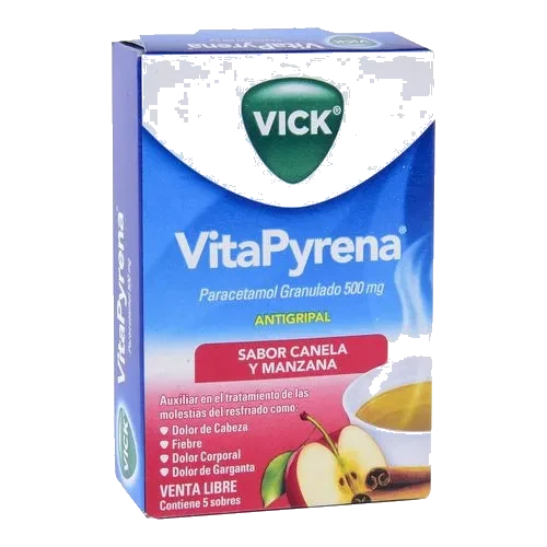 VICK PYRENA 5 SOBRES SABOR MANZANA-CANEL