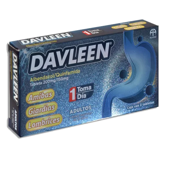 DAVLEEN (ALBENDAZOL/QUINFAMIDA) 2TABS
