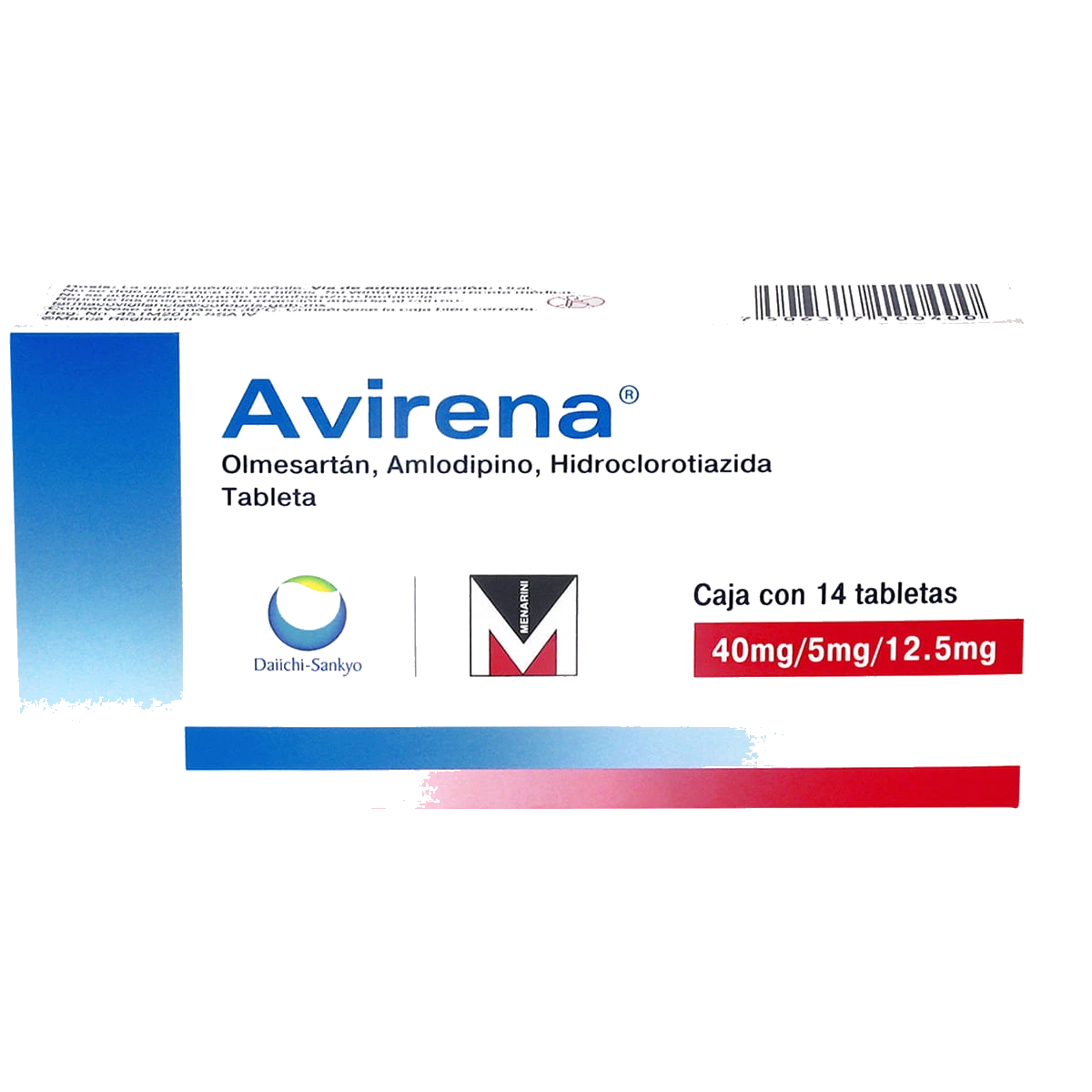 Avirena 40/5/12.5 Mg 14 Tabletas