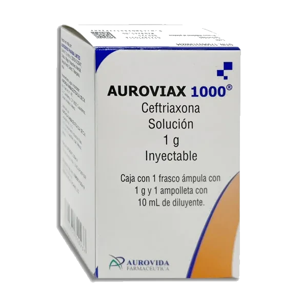 Ceftriaxona 1 G Solución Inyectable Frasco Ámpula Genérico Aurovida
