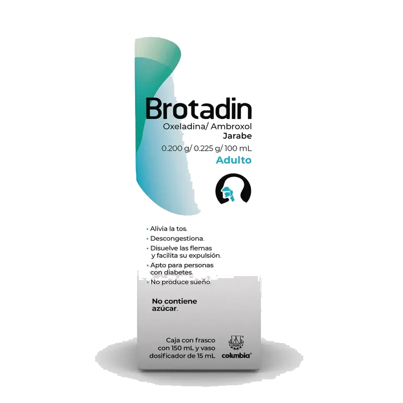 Brotadin Caja Con Frasco Jarabe Para Adulto  De 100 ml 200/225 mg