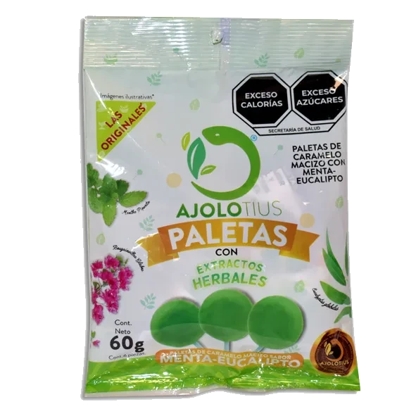 AJOLOTIUS PALETAS CON EXTRACTOS HERBALES Y MIEL