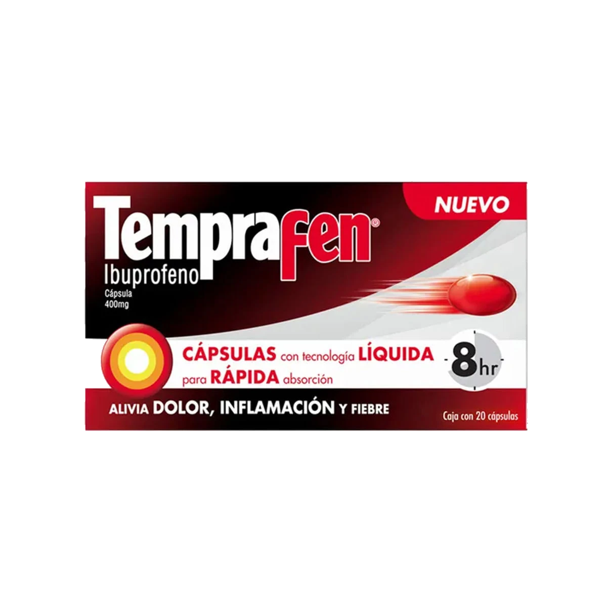 Tempra Fen Ibuprofeno 400 Mg Caja Con 20 Cápsulas