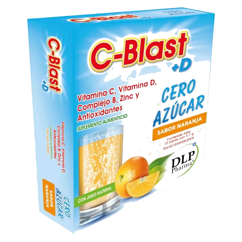 C-BLAST+D 5.7GR SOBRES C/10 *DEN* SABOR NARANJA CERO AZUCAR