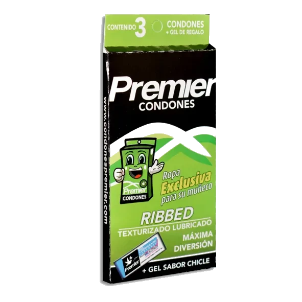 PRESERVATIVO PREMIER RIBBED (VERDE)