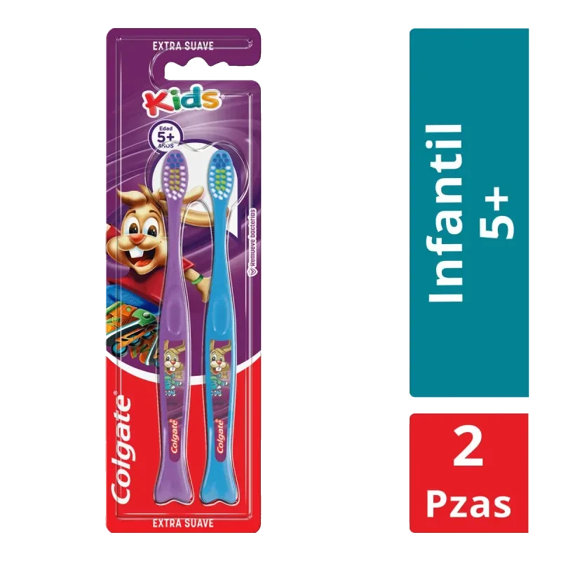 CEPILLO DENTAL COLGATE KIDS C/2 PZA *CLT* SUAVE