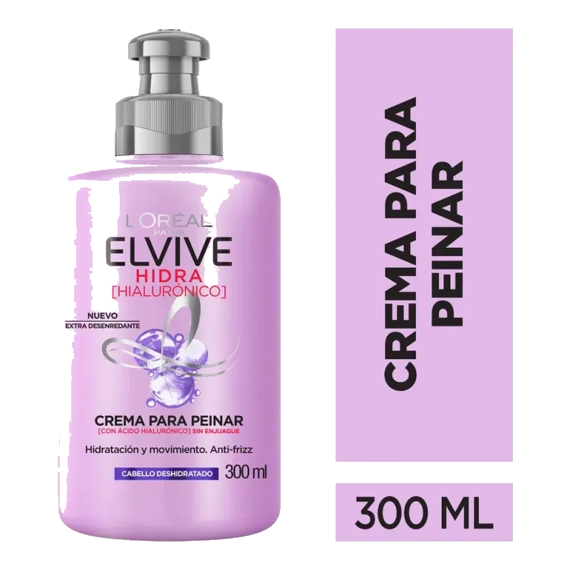 Crema Para Peinar L'Oréal Paris Elvive Hidra Hilaurónico 300 Ml