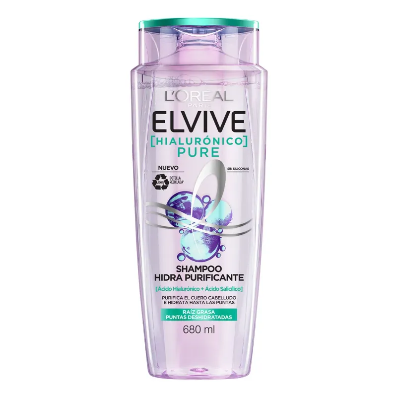 Shampoo Elvive Hidra Hialurónico Pure 680 Ml