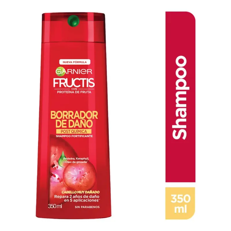 SHAMPOO FRUCTIS BORRADOR DE DAÑO POSTQUIMICA 350ML