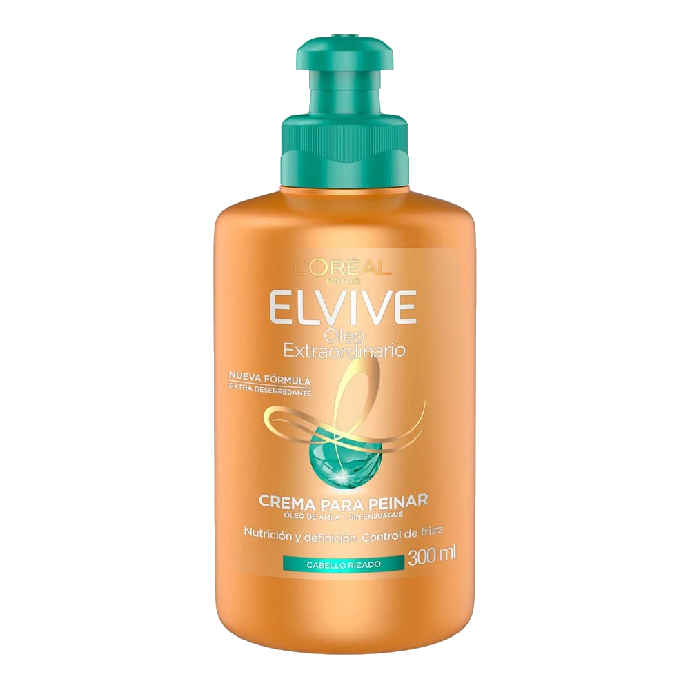 Crema Para Peinar L'Oréal Paris Elvive Óleo Extraordinario Rizos 300 Ml