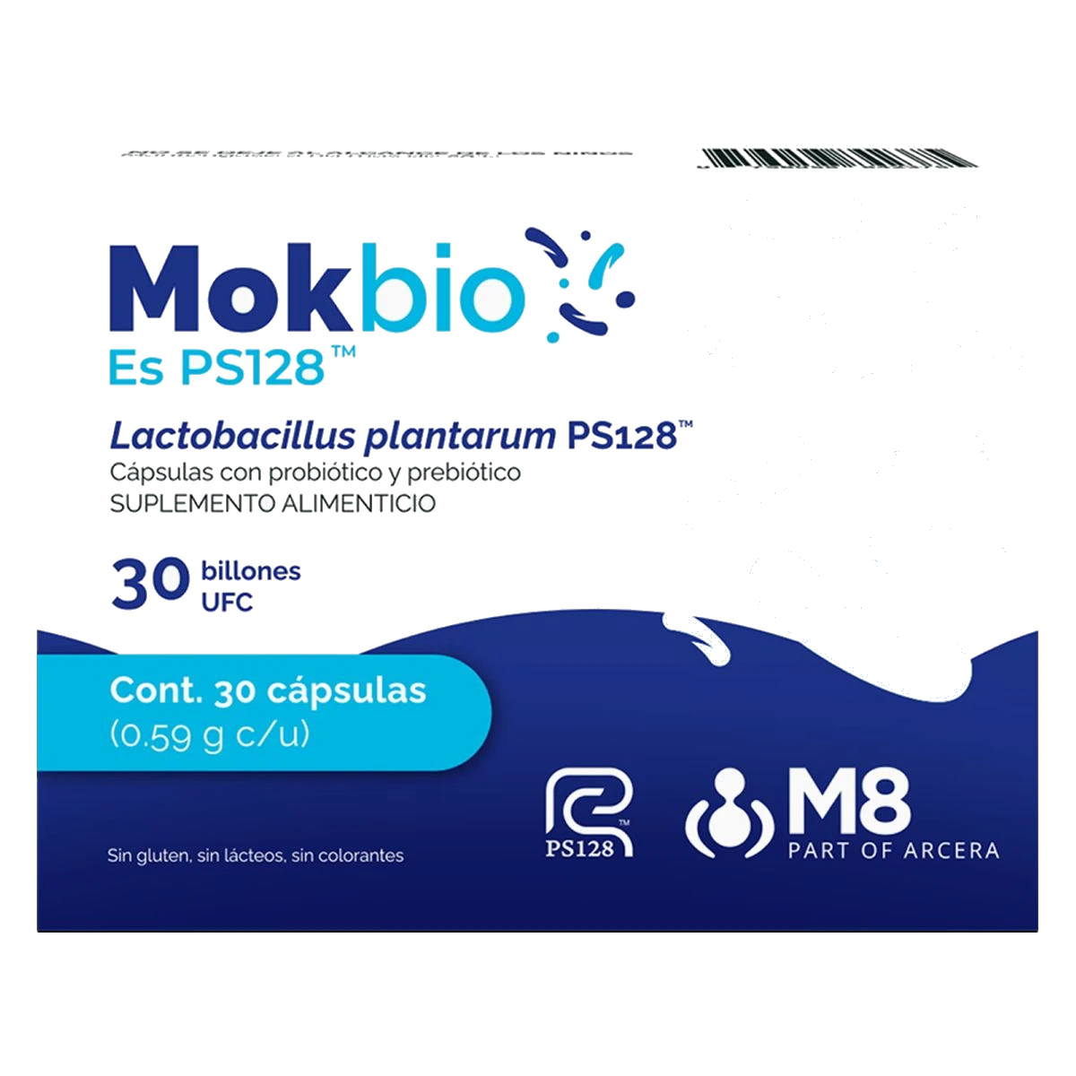 Mokbio Lactobacillus Plantarum PS128 Suplemento Alimenticio Caja Con 30 Cápsulas