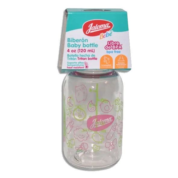 BIBERON CON MAMILA DE SILICON NIÑA 4OZ