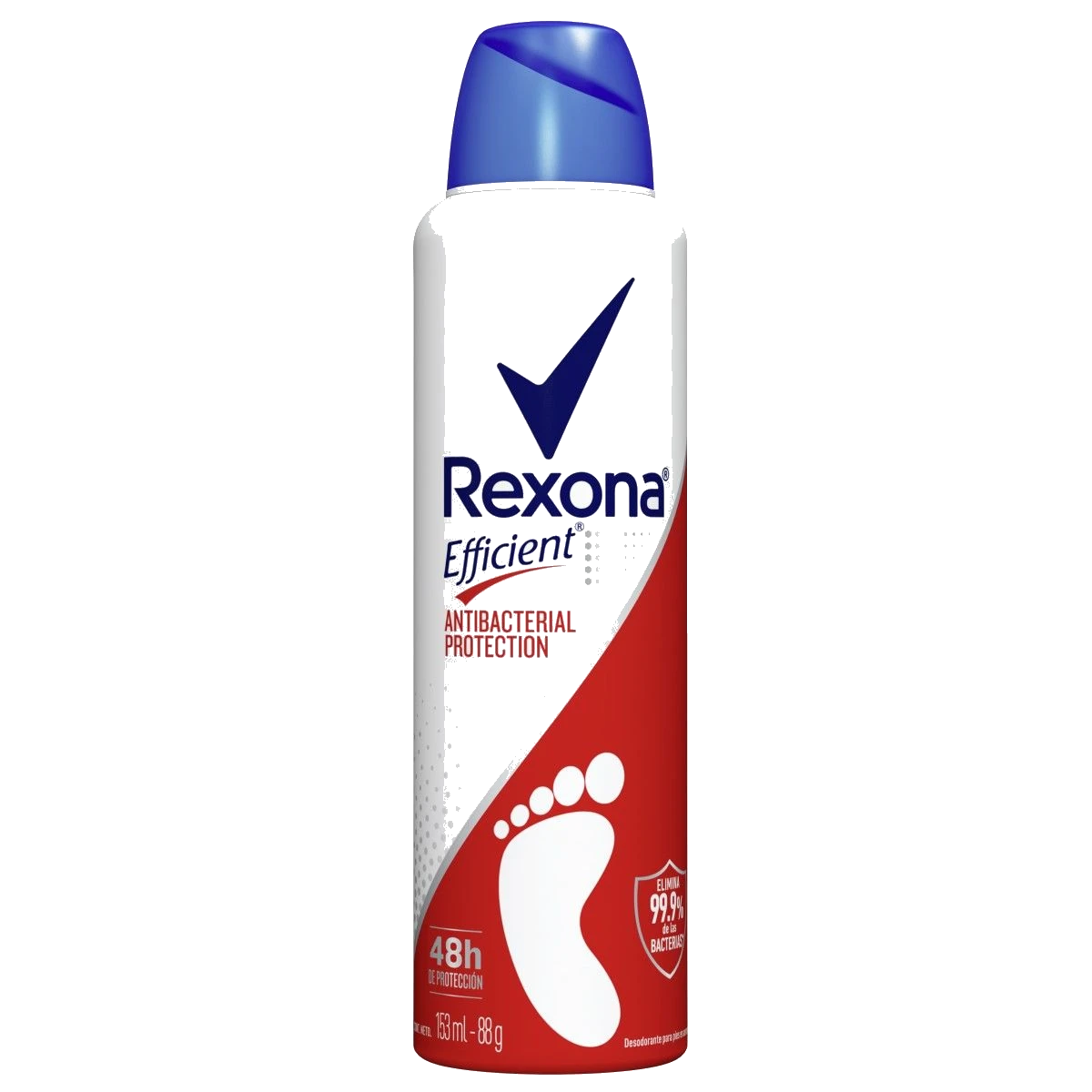 Desodorante Rexona Efficient Antibacterial Protection Pies 153 Ml