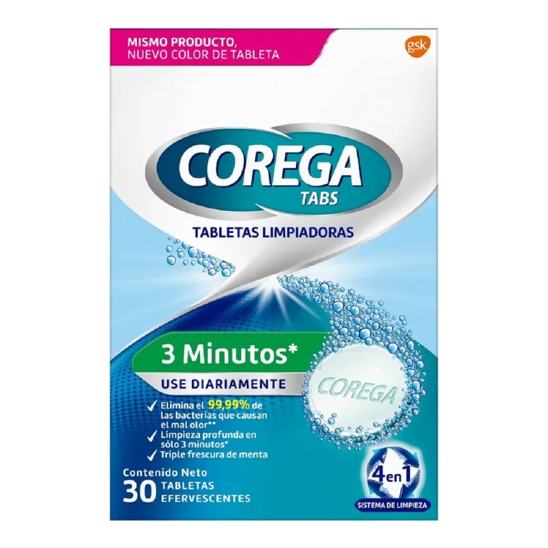 LIMP PROT COREGA 30 TAB EFERV
