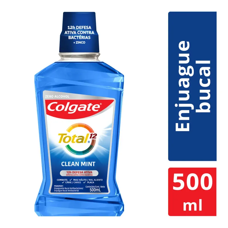 ENJ BUC COLGATE TOTAL12 CLEAN 500ML