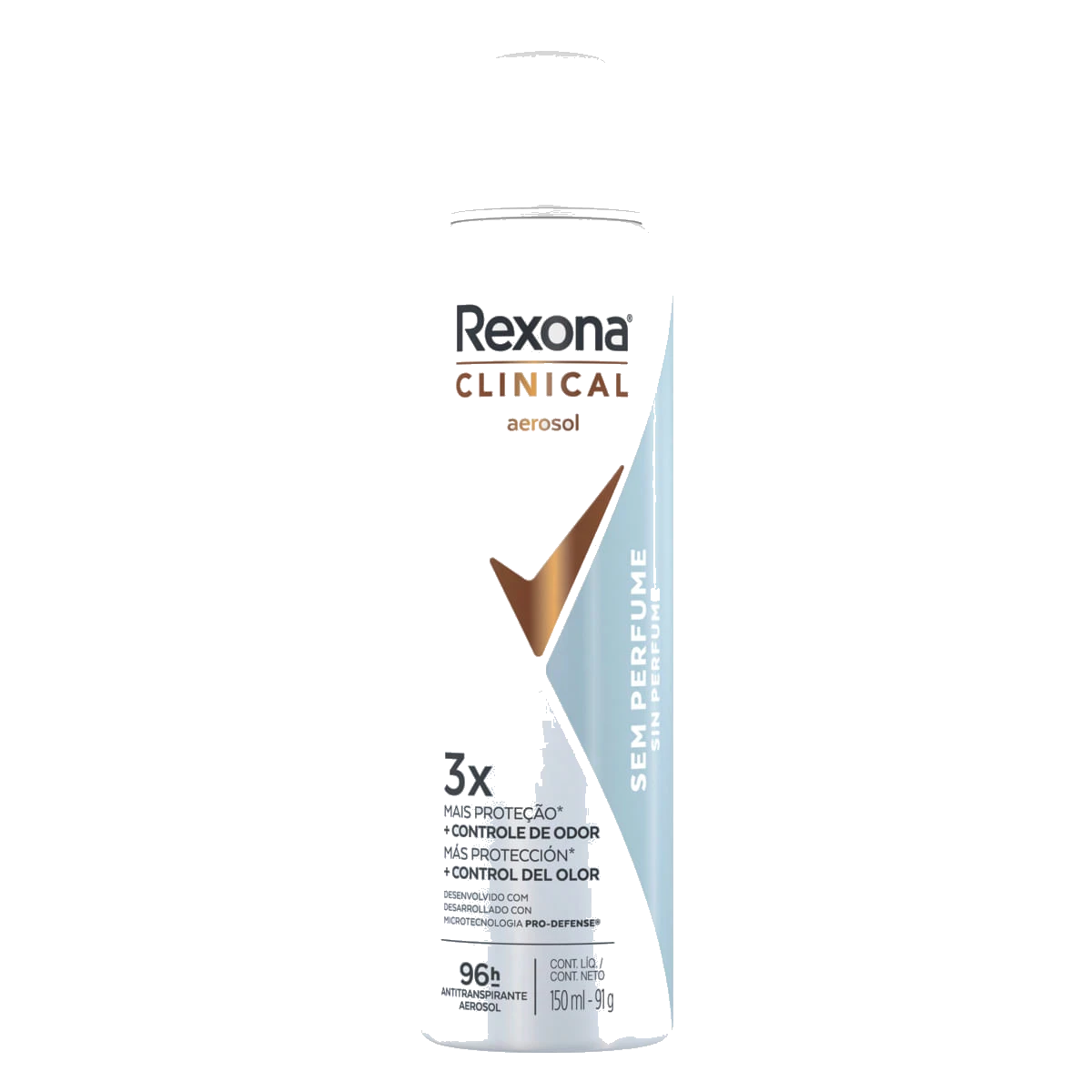 Rexona Clinical Aerosol Sem Perfume De 91g/150ml