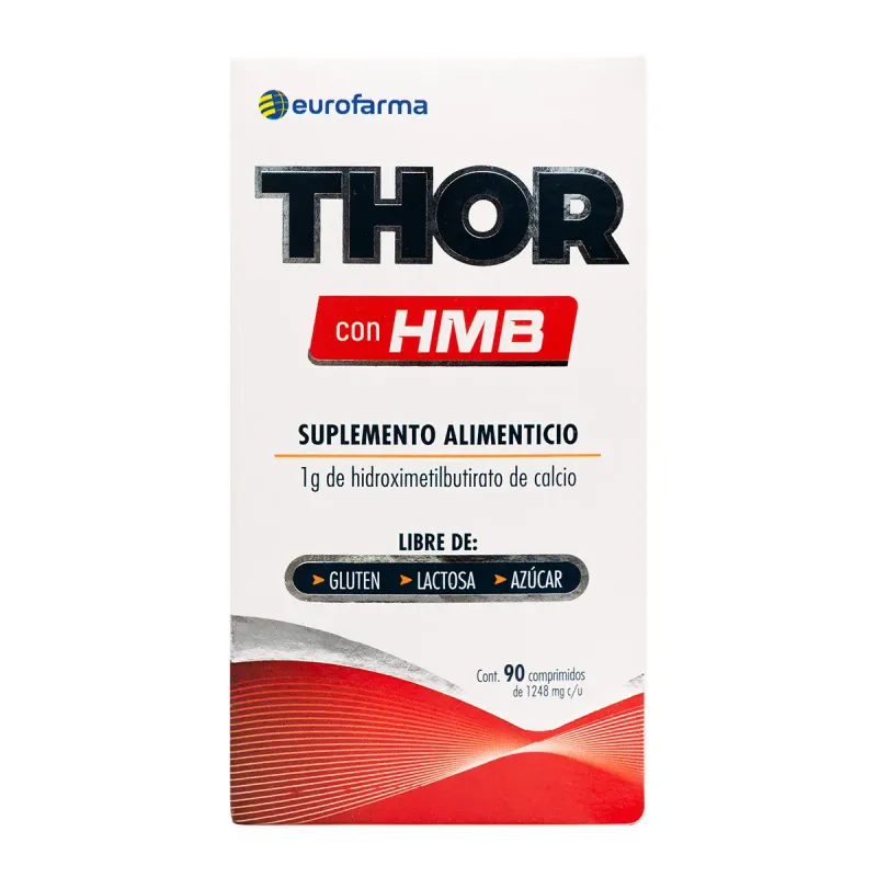 Thor Hidroximetilbutirato De Calcio Caja Con 90 Comprimidos De 1g