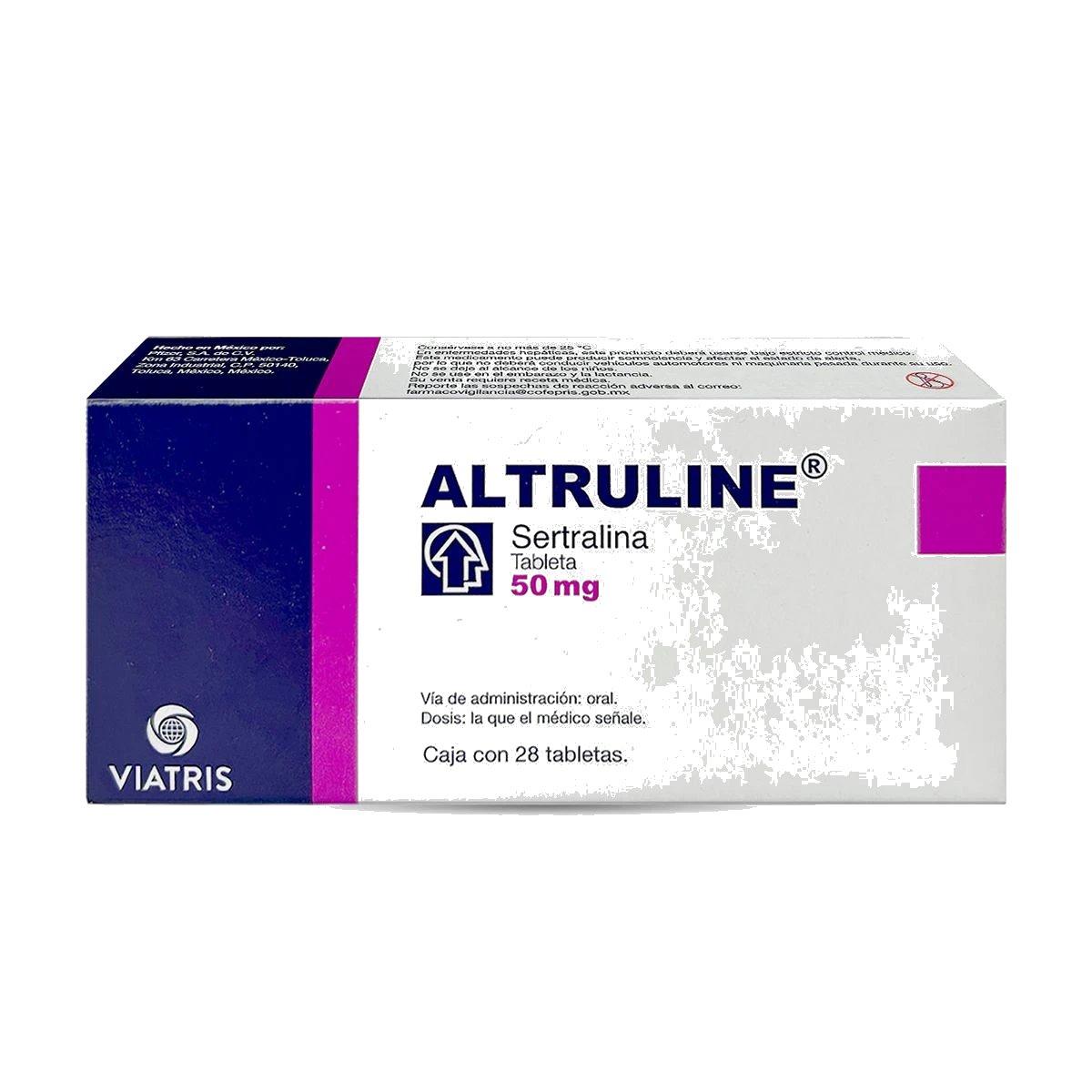 Altruline Sertralina Caja Con 28 Tabletas De 50 mg