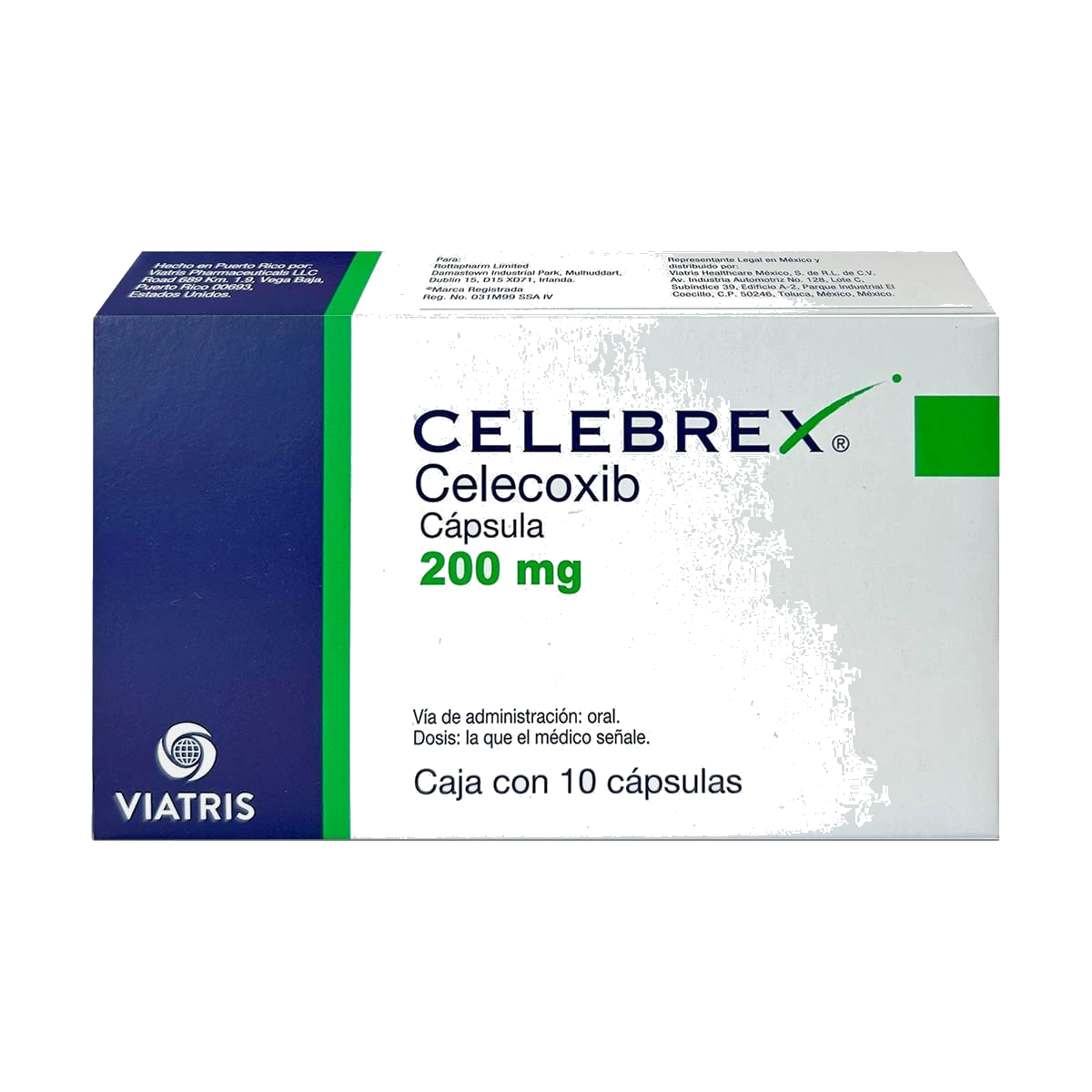 Celebrex Viatris Celecoxib Caja Con 10 Cápsulas De 200 mg