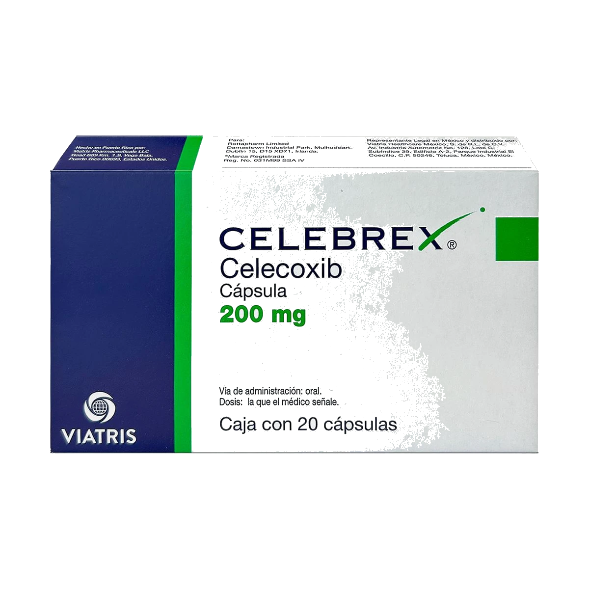 Celebrex Viatris Celecoxib Caja Con 20 Cápsulas De 200 mg