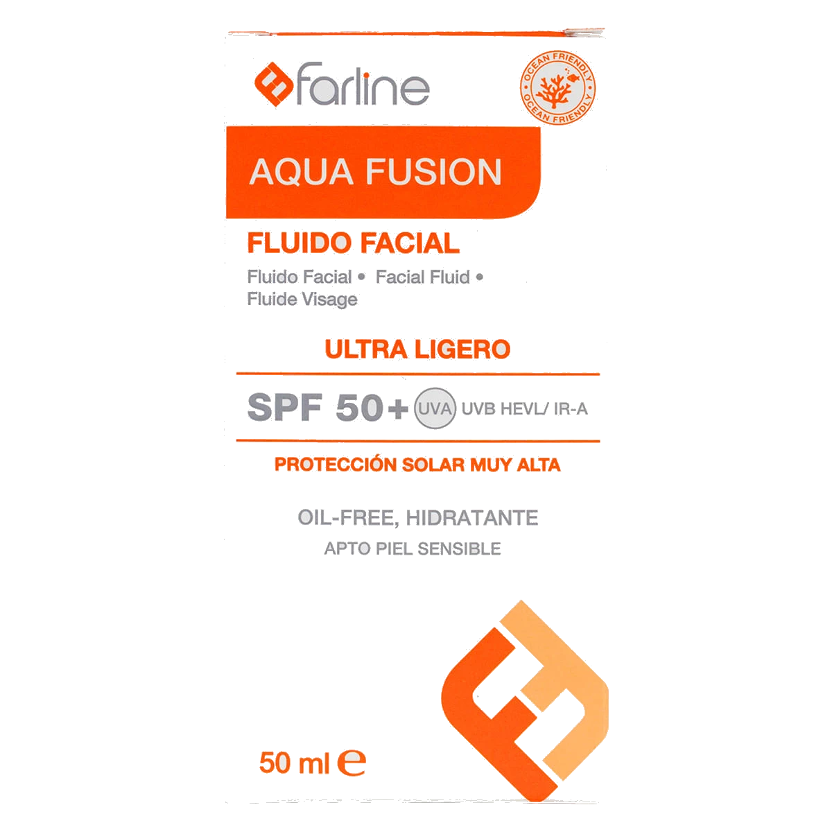 Farline Fluido Facial Aqua Fusion Spf50+ De 50 ml