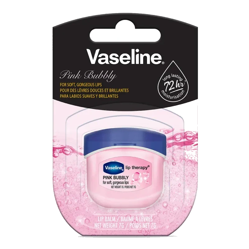 Balsamo Para Labios Vaseline - Mini Tarro Pink Bubbly De 7g